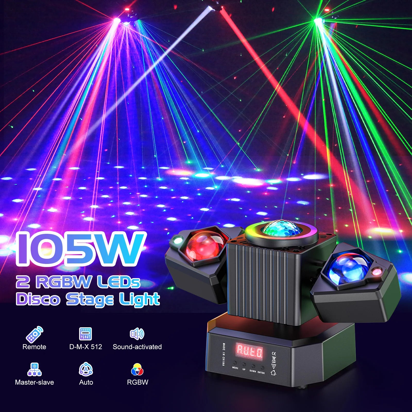 Dual-Arm RGBW Stage Light