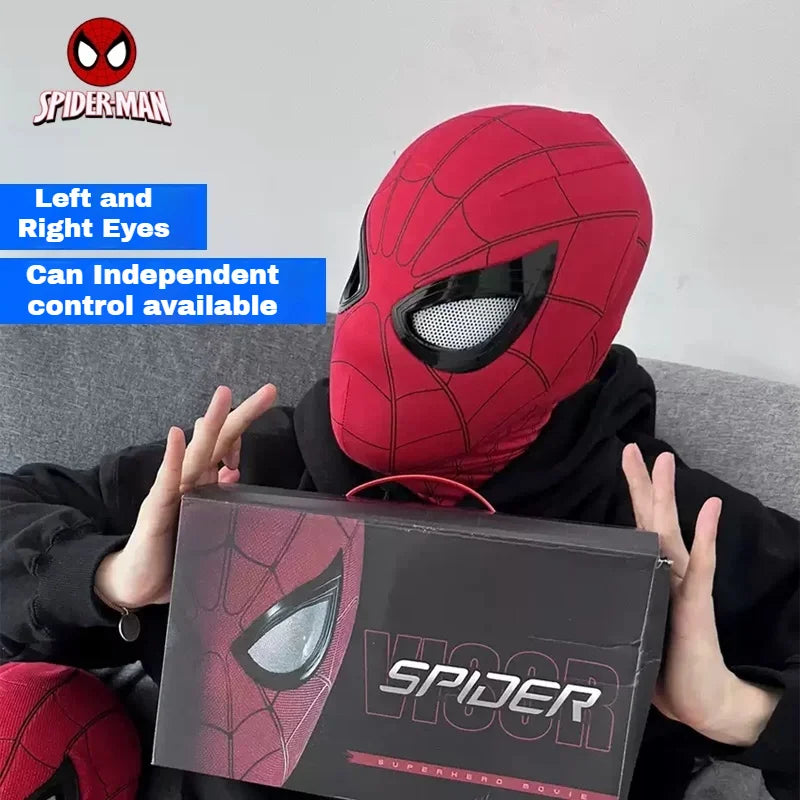 Miles Spider-Man Electronic Mask — 1:1 Scale with Glowing, Moving Eyes