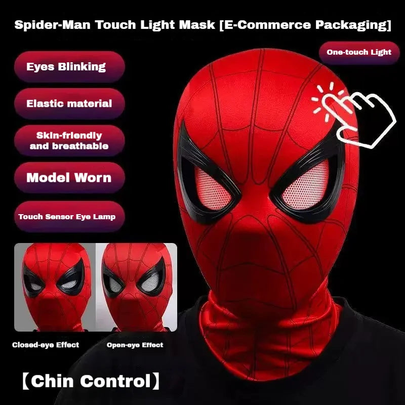 Miles Spider-Man Electronic Mask — 1:1 Scale with Glowing, Moving Eyes