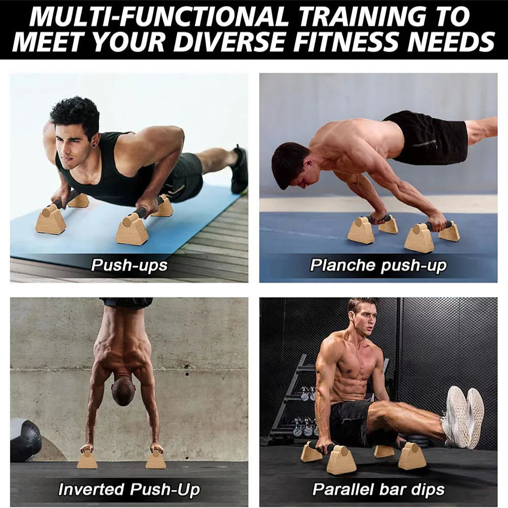 1 Pair Wooden Push Up Bar