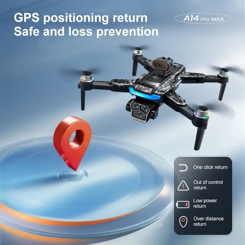 Drone A14 Pro Max com GPS