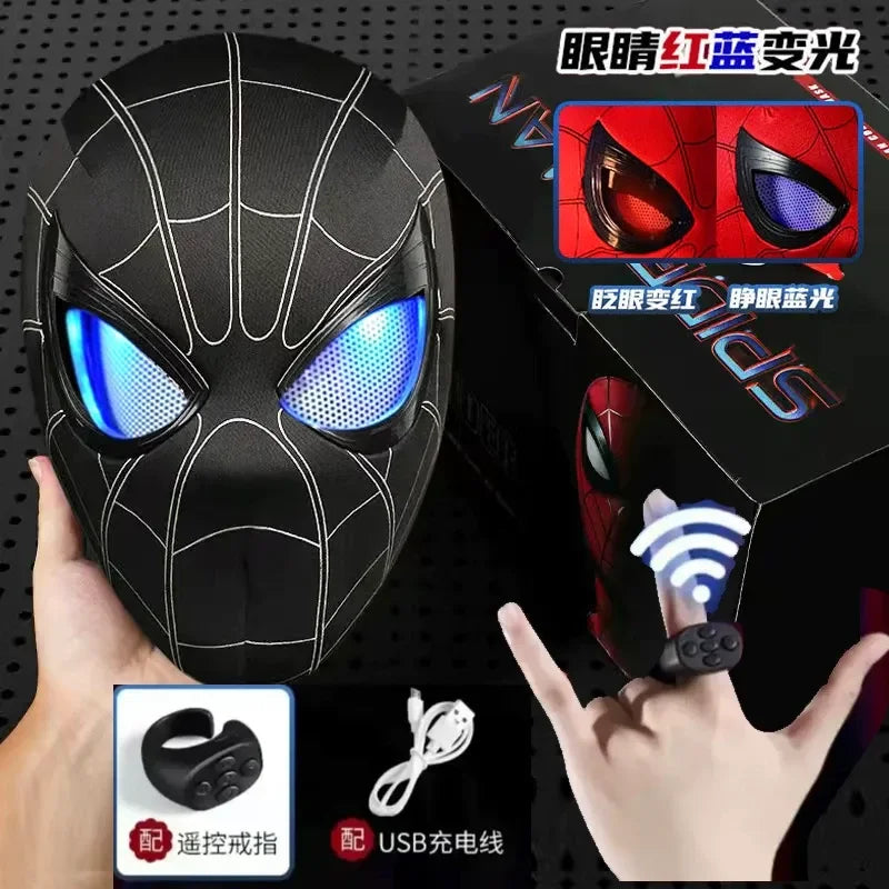 Miles Spider-Man Electronic Mask — 1:1 Scale with Glowing, Moving Eyes