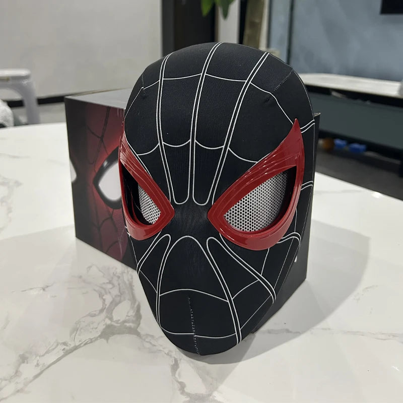 Miles Spider-Man Electronic Mask — 1:1 Scale with Glowing, Moving Eyes