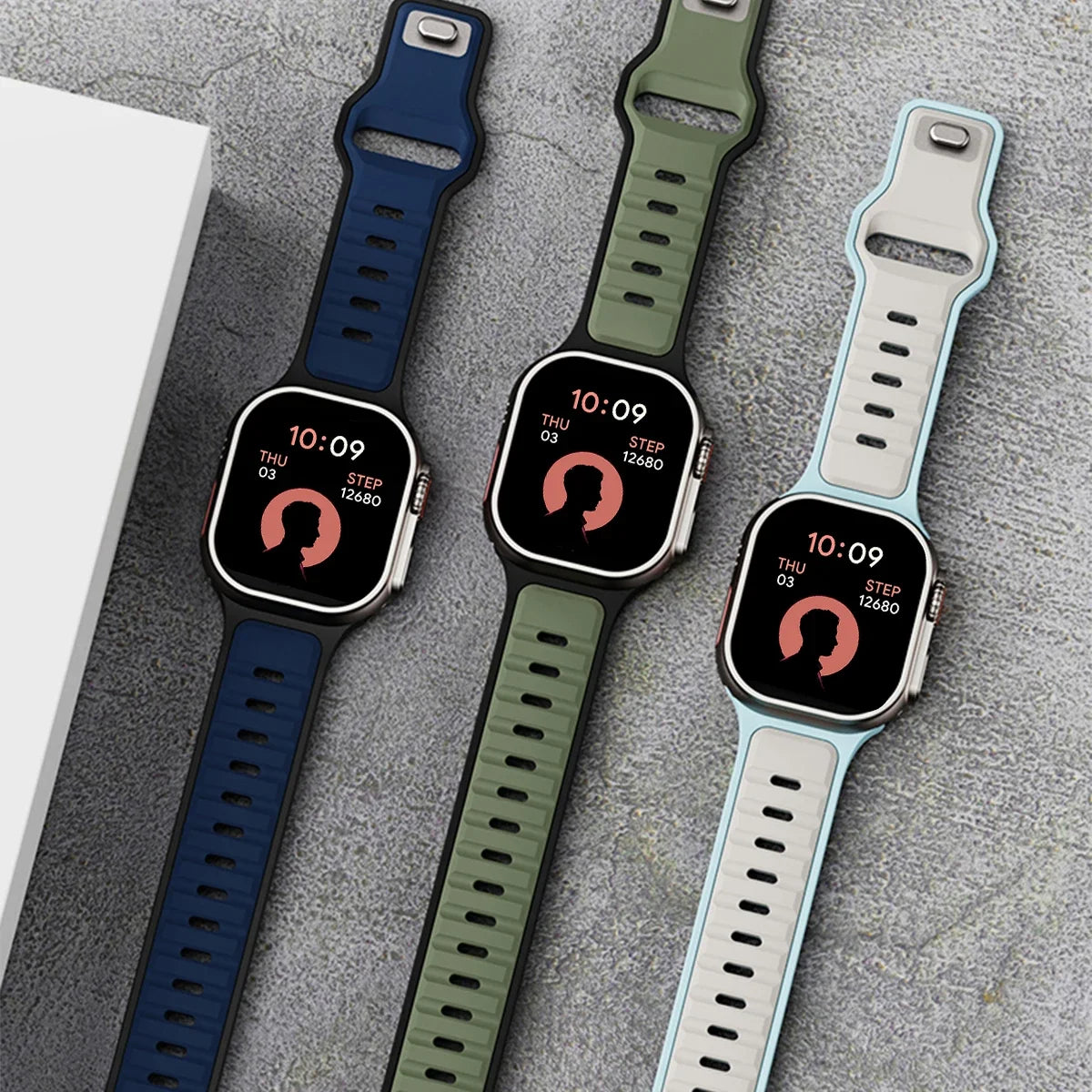 Silicone Strap Sports Band for Apple Watcm